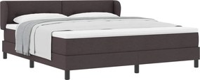 vidaXL Boxrugós ágy matracmal Sötét Barna 180 x 200 cm szövet