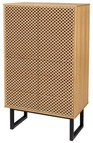 Camden Diamond komód tölgyfa dekorral - Woodman