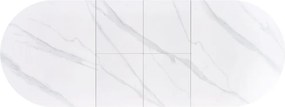 Sirius bővíthető étkezőasztal fehér márvány / natúr 160-240 cm