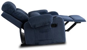 TV és Relaxfotel Sötétkék Kordbársony Szövettel. TORRES