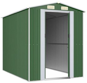 zöld horganyzott acél kerti fészer 192x274x223 cm