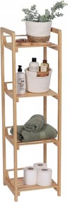 Fürdőszobai Polc Bambusz Szekrény 4 Polc Törölközőtartó Állvány 30X30