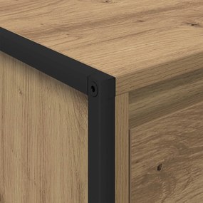 vidaXL Dohányzóasztal fiókkal Művészi tölgy 100 x 46 x 40 cm Faanyag