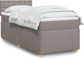 vidaXL tópszínű szövet rugós ágy matraccal 90 x 200 cm