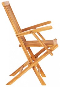 7 részes kültéri összecsukható tömör tíkfa étkezőgarnitúra