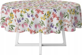 Cerata Abrosz Tavaszi Bőrből Színes Virágok Kerek Vastag Kör 120 cm