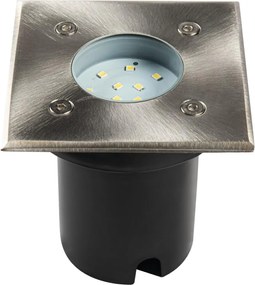 Kanlux 18192 - GORDO kültéri, bejárható LED lámpatest, 1 W, 230 V, 9,5x9,5 cm, IP67, rozsdamentes acél