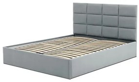 TORES kárpitozott ágy matrac nélkül (160x200 cm) Világos szürke