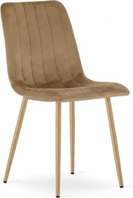 AKCIÓ Barna bársonyszék LAVA ALMOND BROWN II. osztály