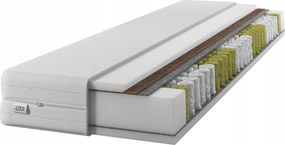 100x200 cm-es, 20 cm magas, 7 zónás, kétoldalas, zsákrugós matrac (pocket rugós) H3 H4 Kókusz