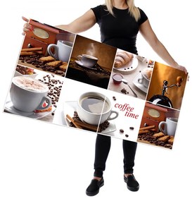 Wallplex falburkoló konyhapanel Coffee Time (Méret: Kicsi 60x120)