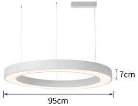 Immax NEO 07214L - LED Dimmelhető csillár PASTEL LED/68W/230V fehér 95cm Tuya + távirányító