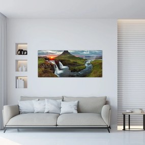 Kép - Kirkjufell naplementében (120x50 cm)