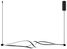 LED Csillár zsinóron TWISTER LED/56W/230V fekete