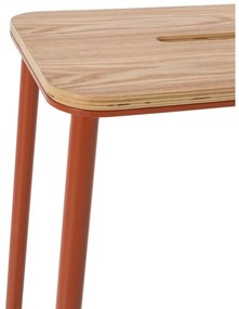 Téglavörös bárszék szett 2 db-os (ülésmagasság 65 cm) Abba – Marckeric