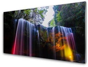Üvegkép vízesés Természet 125x50 cm