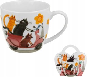 Bögre Macskák robogón 400 ml