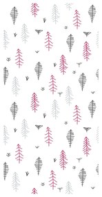 Tapéta - Erdő motívum rózsaszín-szürke színben