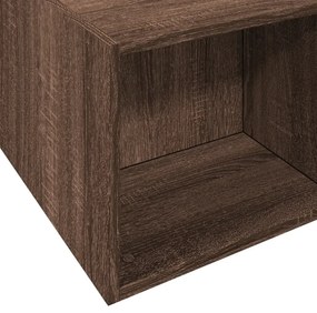 barna tölgyszínű szerelt fa ágykeret 150 x 200 cm