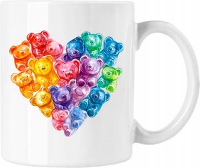 Bögre Gyümölcsös mackók 4 Fehér 330ml