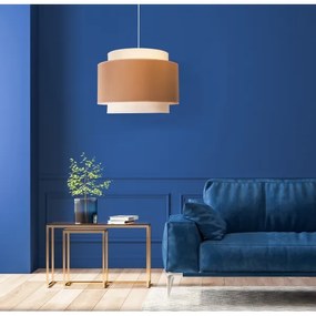 Duolla - Csillár zsinóron SOHO 1xE27/40W/230V átm. 40 cm bézs/krémes