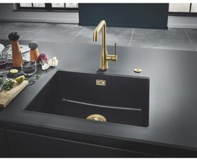 GROHE 31655AP0 - K700U mosogató 610 × 460 mm fekete kő/fekete