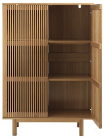 Natúr színű szekrény tölgyfa dekorral 95x140 cm Tiber – Unique Furniture