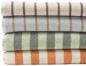 Narancssárga-bézs frottír bio pamut fürdőlepedő 70x140 cm Arto – Blomus