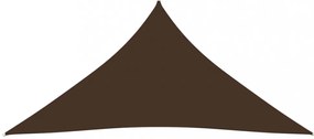 barna háromszögű oxford-szövet napvitorla 3,6 x 3,6 x 3,6 m