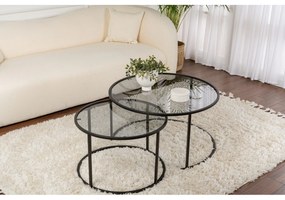 Dohányzóasztal Aurum - 80, 60 - Fekete, Grey