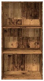 antik fa színű szerelt fa könyvespolc 60 x 30 x 114 cm