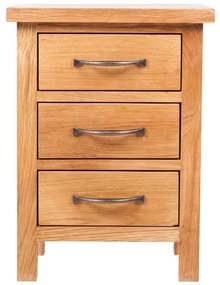háromfiókos tömör tölgyfa éjjeliszekrény 40 x 30 x 54 cm