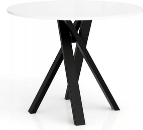 Ivo kerek asztal 90 cm fehér – modern étkezőbe és nappaliba