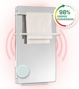 Klarstein Hot Spot Crystal Flow, fürdőszobai fűtőtest, 45 x 82cm, 36m², 2000 W, 5-40°C, LED