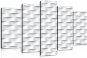 Vászonkép 100x60 Absztrakt textúra 3D hatás fehér ezüst minimalizmus