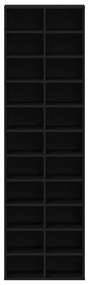 fekete tölgy szerelt fa cipősszekrény 54 x 34 x 183 cm