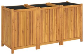 tömör akácfa kerti virágtartó béléssel 150 x 50 x 75 cm