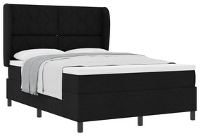 Boxspring Ágy Matrac Vele - Fekete, 140x200 cm, Szövet