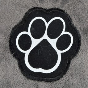 Szürke velúr fekhely kutyáknak 61x38 cm Flakes – Love Story