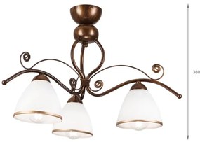 Brilagi - LED Felületre szerelhető csillár ANTICO 3xE27/60W/230V bronz patina