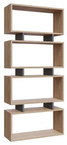 könyvespolc Langdon - Oak, Anthracite
