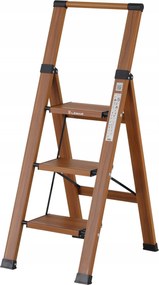 Háztartási létra 3 lépcsős alumínium összecsukható Slim Space Lemar 031303