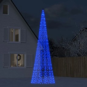 kék LED karácsonyfa zászlórúdra 1534 LED 500 cm