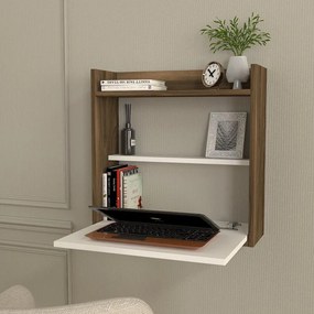 Íróasztal Laptop - White, Walnut