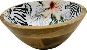 Mangófa és zománc tál 15cm zebra mintával