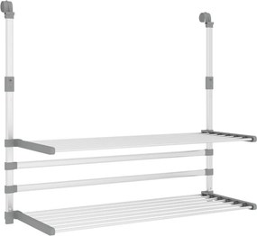 vidaXL alumínium erkély ruhaszárító 89 x 25 x (60-95) cm