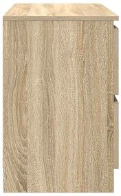 sonoma tölgy színű szerelt fa TV-szekrény 80x35x54 cm