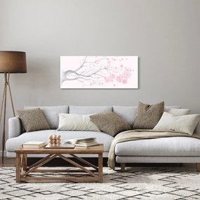 Kép - rózsaszín virágok (120x50 cm)