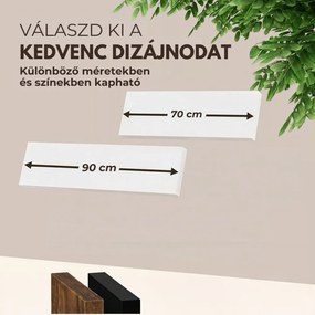 FIGO + fali polc konzollal, 70cm, fehér Casaria