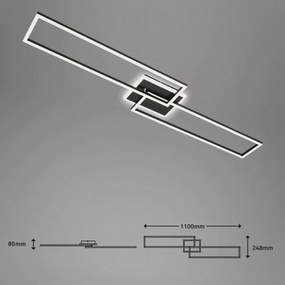Brilo - LED Dimmelhető felületre szerelhető csillár FRAME 2xLED/20W/230V 2700-6500K + távirányító